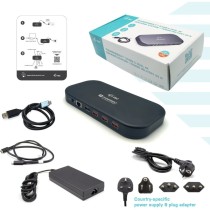 DI-TEC TB 3 Dual 4K Docking - TB 3 - Black Aluminum, 85W PD, USB-C/USB-A, HDMI/DP, Ethernet — Buy in Cyprus with Fast Delivery