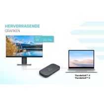 DI-TEC TB 3 Dual 4K Docking - TB 3 - Black Aluminum, 85W PD, USB-C/USB-A, HDMI/DP, Ethernet — Buy in Cyprus with Fast Delivery