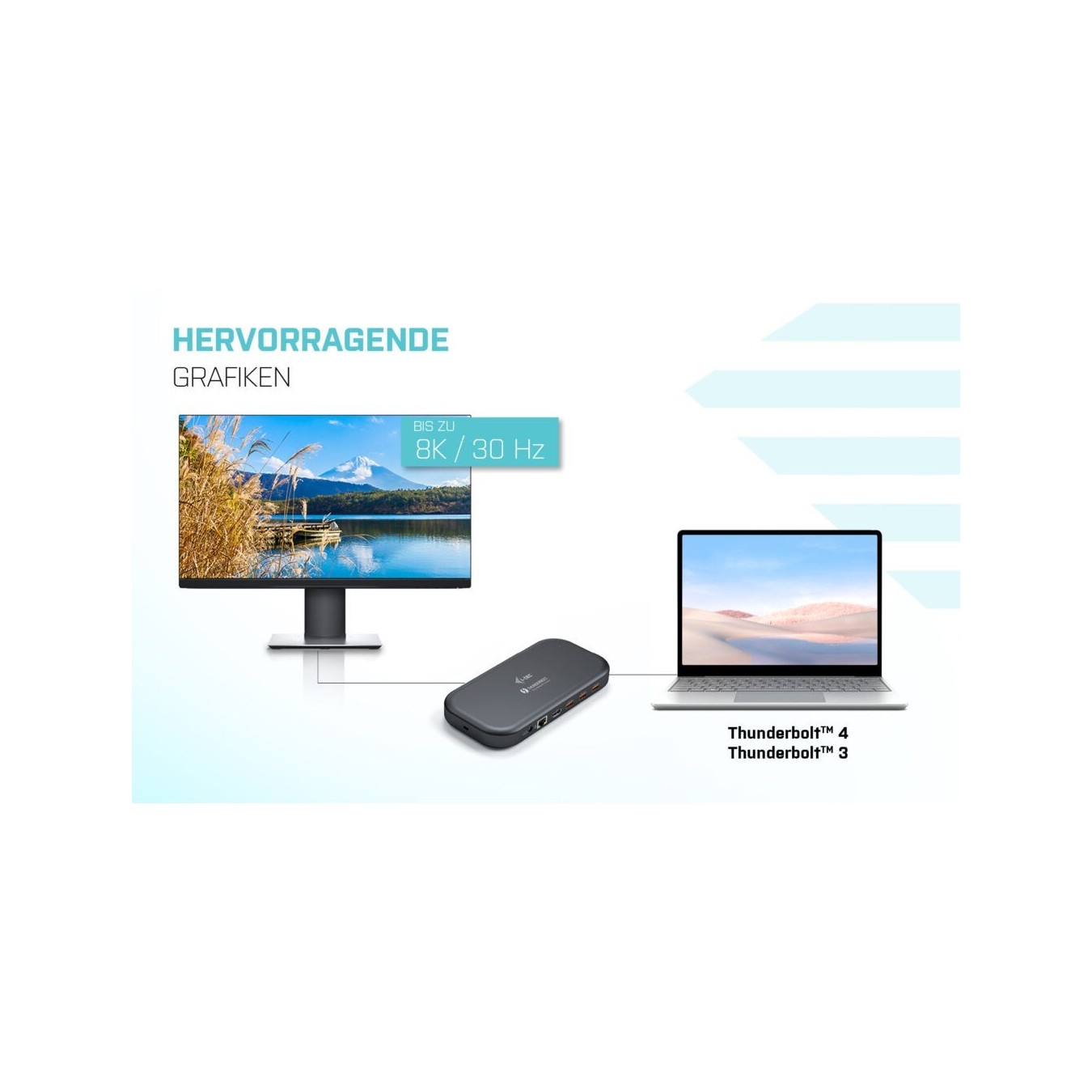 DI-TEC TB 3 Dual 4K Docking - TB 3 - Black Aluminum, 85W PD, USB-C/USB-A, HDMI/DP, Ethernet — Buy in Cyprus with Fast Delivery