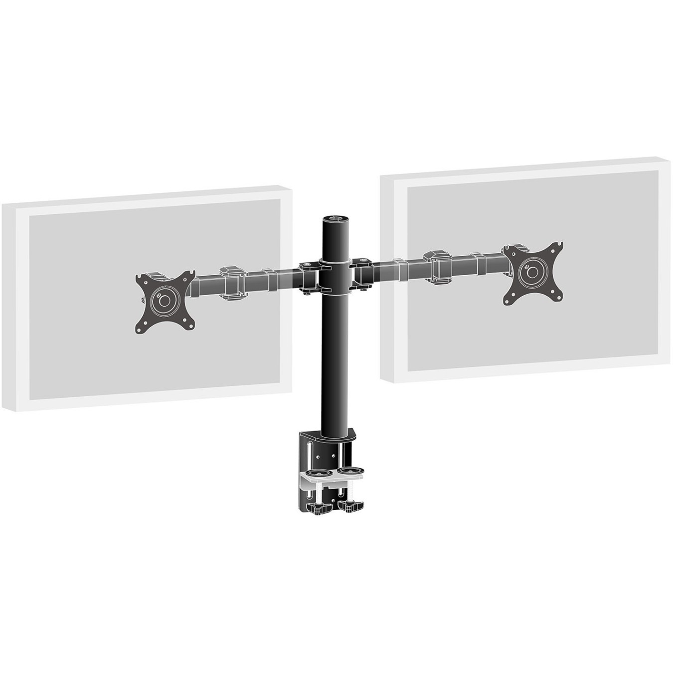 Z Iiyama DS1002C-B1 Dual Monitor Desk Clamp Arm - DS1002C-B1 - VESA 75x75 & 100x100 — Buy in Cyprus with Fast Delivery