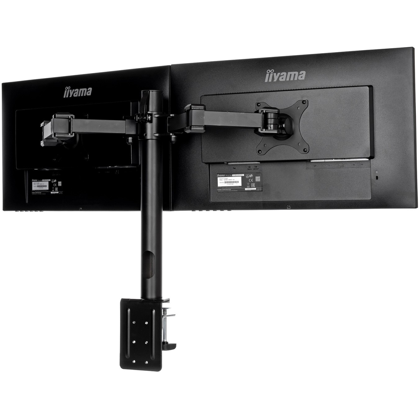 Z Iiyama DS1002C-B1 Dual Monitor Desk Clamp Arm - DS1002C-B1 - VESA 75x75 & 100x100 — Buy in Cyprus with Fast Delivery