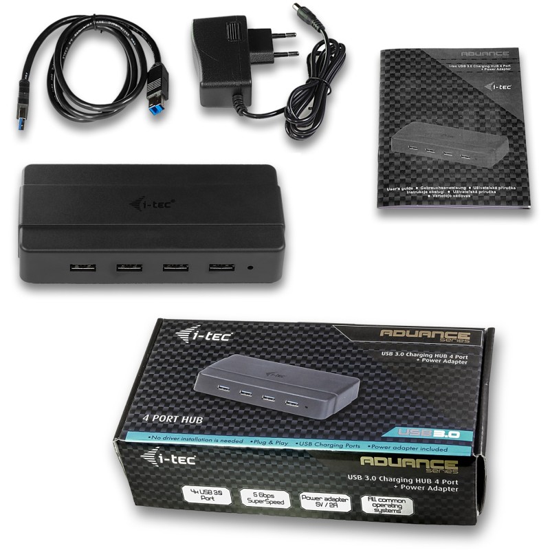 Buy D I-TEC USB 3.0 4P CHARGING HUB - Characteristics (USB 3.0, 4-port) in Cyprus, Nicosia, Limassol, Larnaka, Pafos