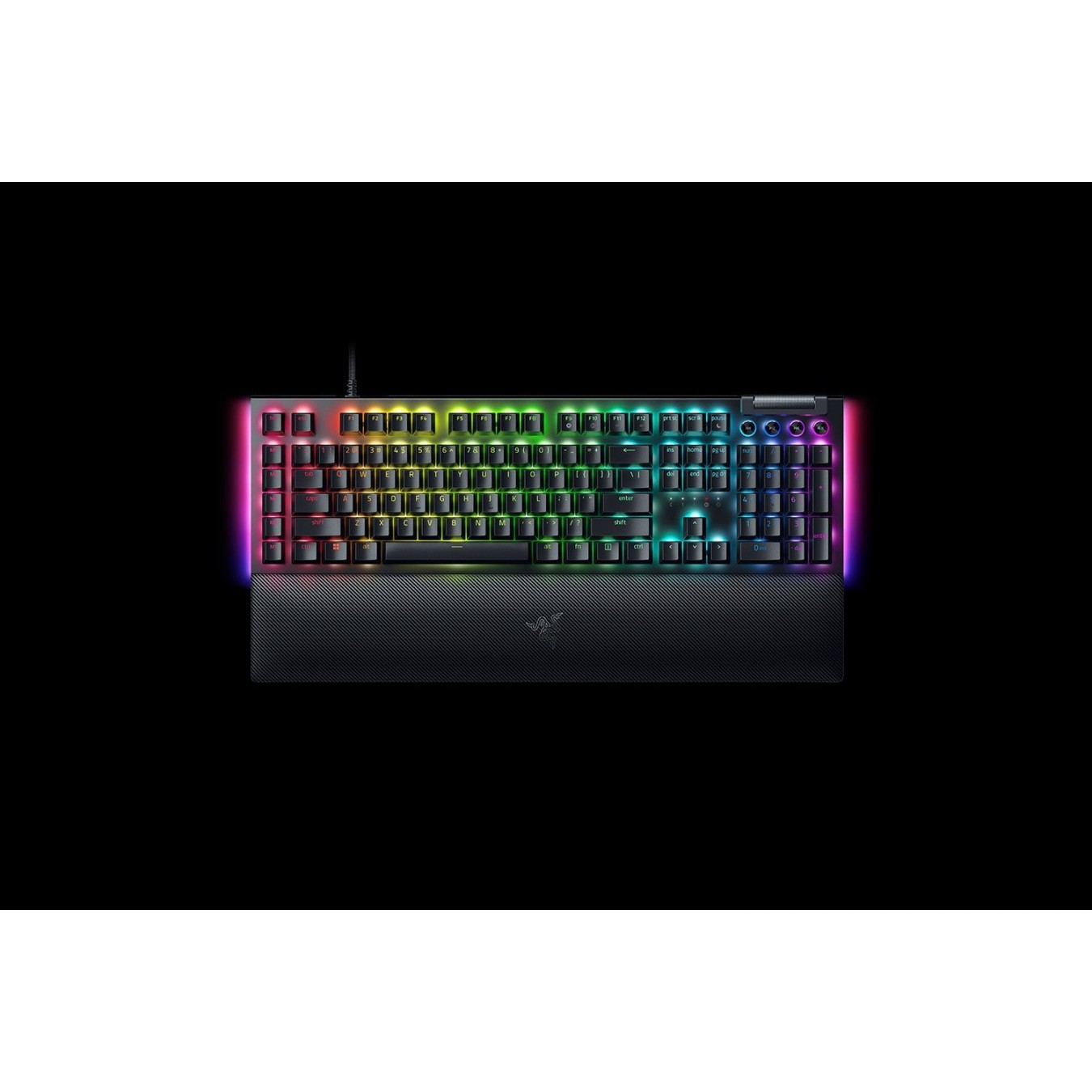 Razer BlackWidow V4 Green Switch Keyboard - V4 - Green Optical Switch, Per-Key RGB, Wired, 100% Full-Size, Windows