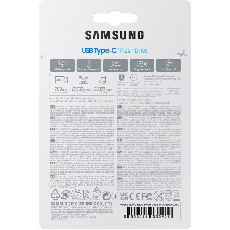 Buy STICK 256GB USB 3.2 USB-C Samsung MUF-256DA - MUF-256DA - Blue, 256GB, USB-C in Cyprus, Nicosia, Limassol, Larnaka, Pafos