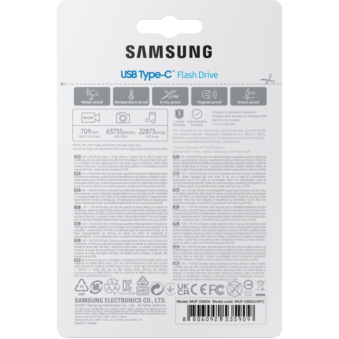 STICK 256GB USB 3.2 USB-C Samsung MUF-256DA - MUF-256DA - Blue, 256GB, USB-C — Buy in Cyprus with Fast Delivery