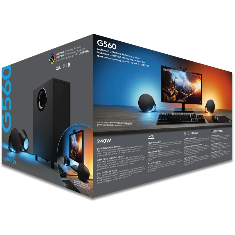 Buy Logitech G560 2.1 Bluetooth USB - G560 - Desktop PC Speakers in Cyprus, Nicosia, Limassol, Larnaka, Pafos