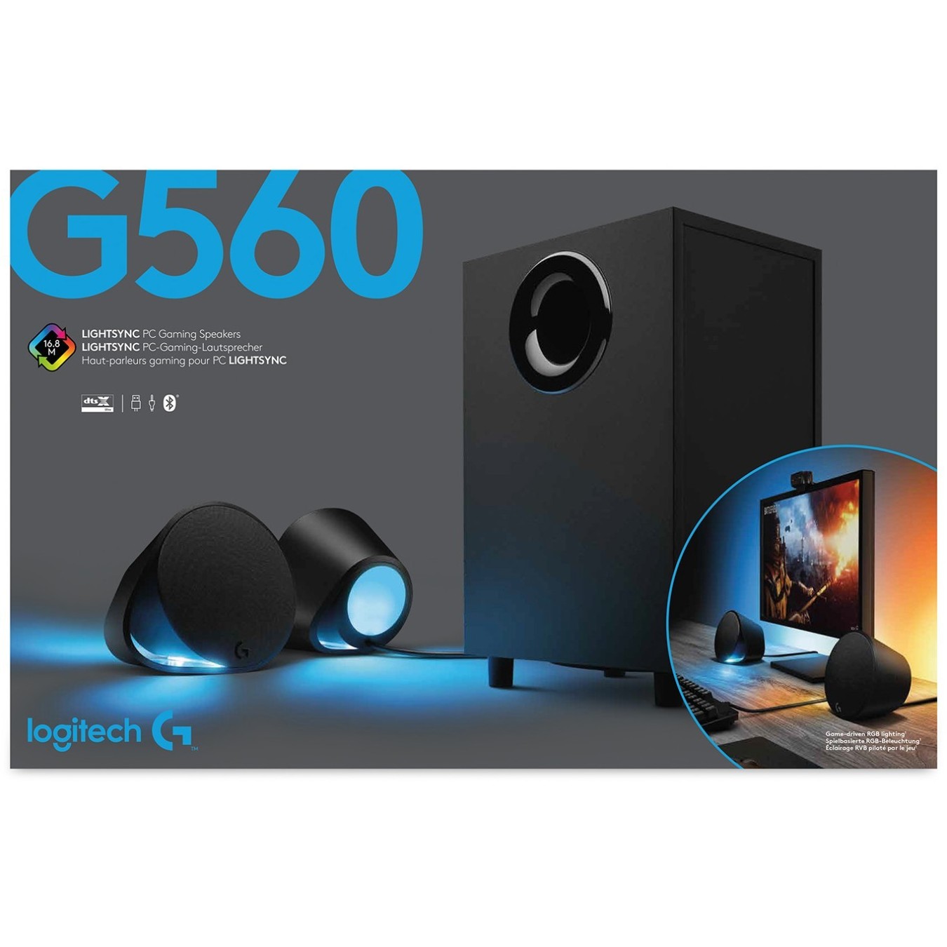 Logitech G560 2.1 Bluetooth USB - G560 - Desktop PC Speakers — Buy in Cyprus with Fast Delivery
