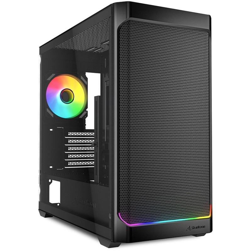 Buy Sharkoon MK4W RGB Micro-ATX Case with Glass Panel - MK4W - RGB, Black in Cyprus, Nicosia, Limassol, Larnaka, Pafos