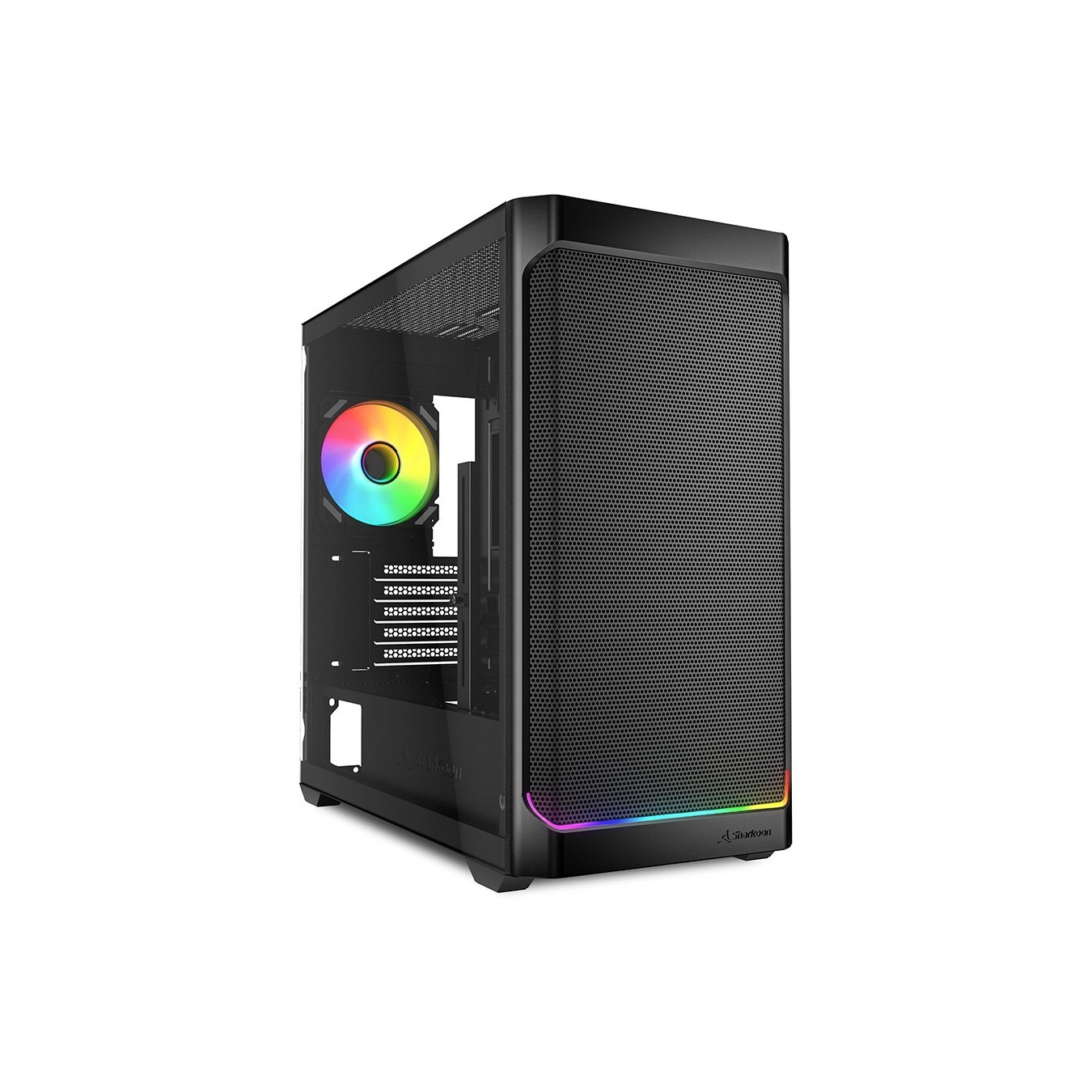 Sharkoon MK4W RGB Micro-ATX Case with Glass Panel - MK4W - RGB, Black — Buy in Cyprus with Fast Delivery