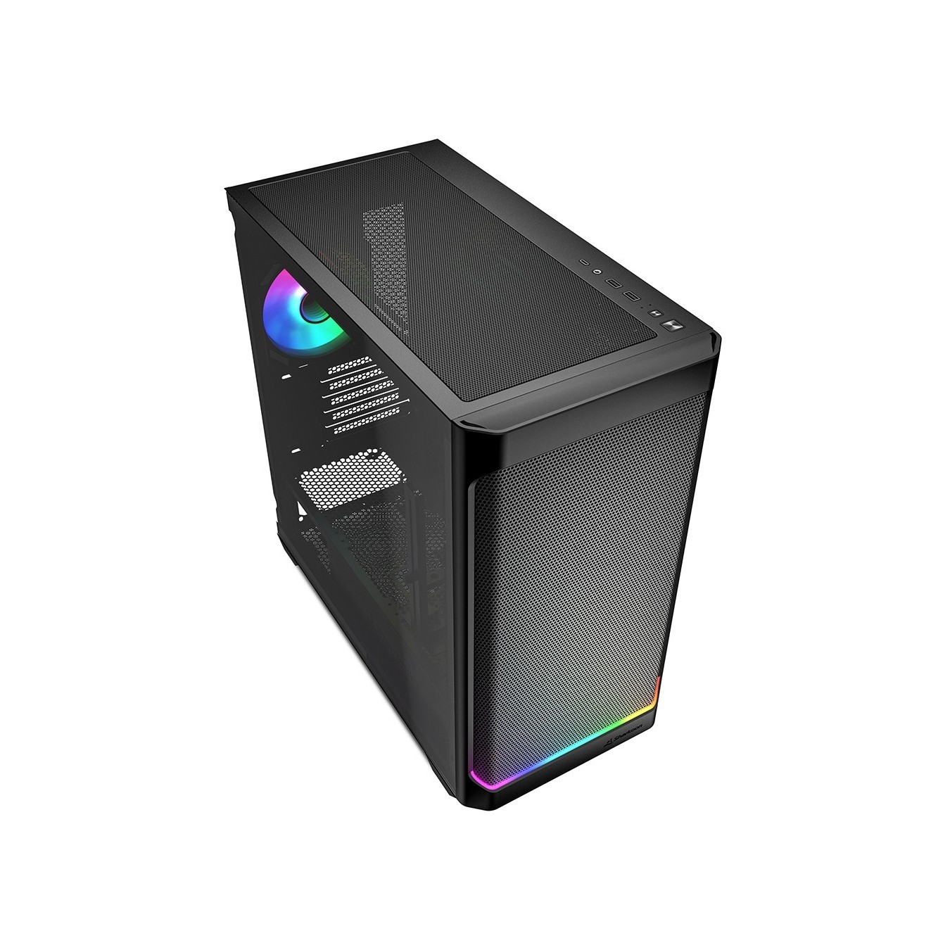 Sharkoon MK4W RGB Micro-ATX Case with Glass Panel - MK4W - RGB, Black — Buy in Cyprus with Fast Delivery