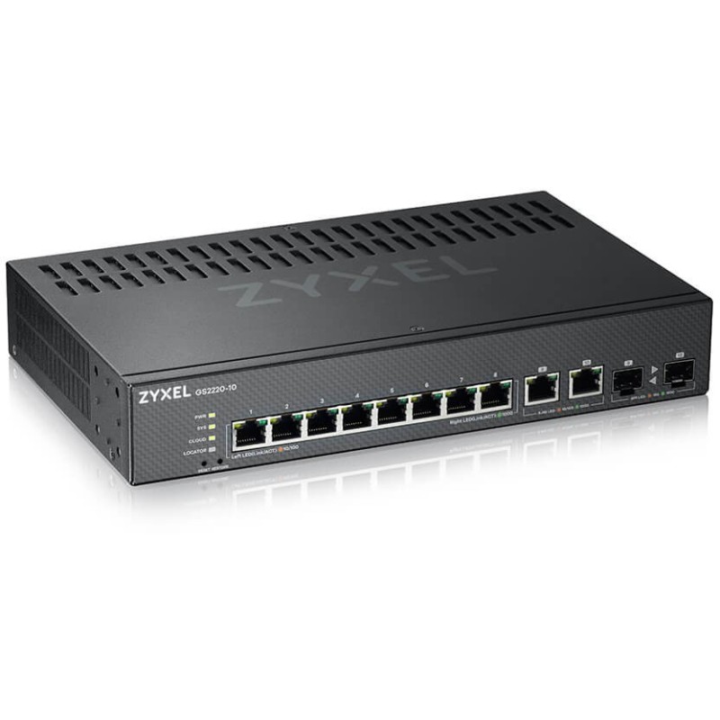 Buy Zyxel 8+2P Network Switch - GS2220-10 M RM - 10-Port Gigabit, Rackmount, L2 ... in Cyprus, Nicosia, Limassol, Larnaka, Pafos