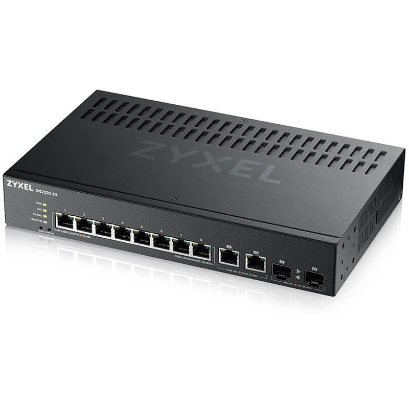 Buy Zyxel 8+2P Network Switch - GS2220-10 M RM - 10-Port Gigabit, Rackmount, L2 ... in Cyprus, Nicosia, Limassol, Larnaka, Pafos