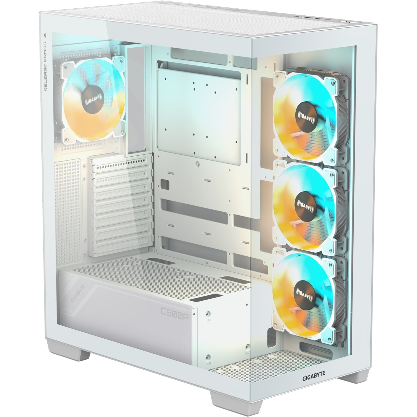 Midi GIGABYTE GB-C500PI ST RGB White - GB-C500PI - White RGB — Buy in Cyprus with Fast Delivery