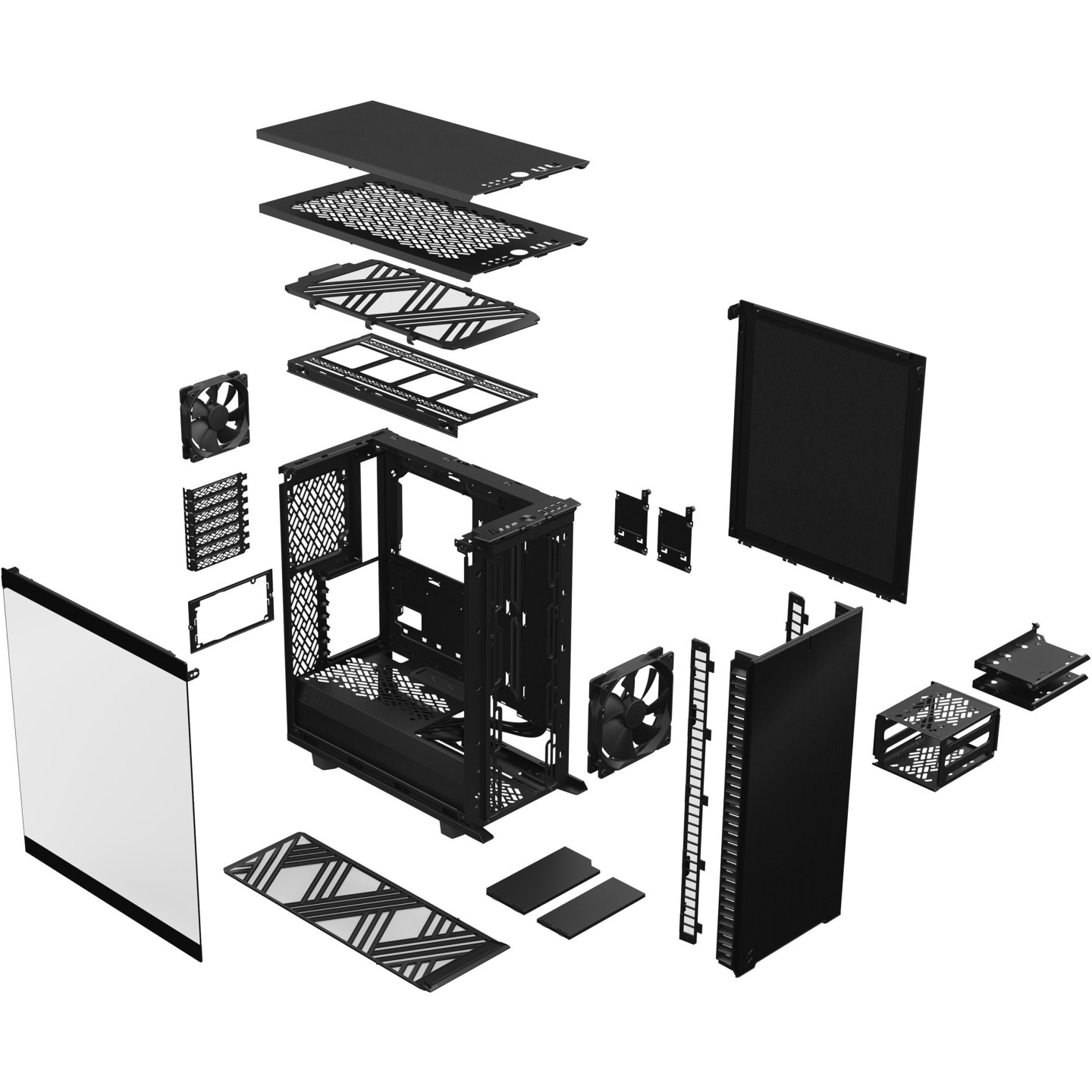 Fractal Design Define 7 Compact Midi Tower Case - Black (FD-C-DEF7C-01) (Boxed) — Buy in Cyprus with Fast Delivery