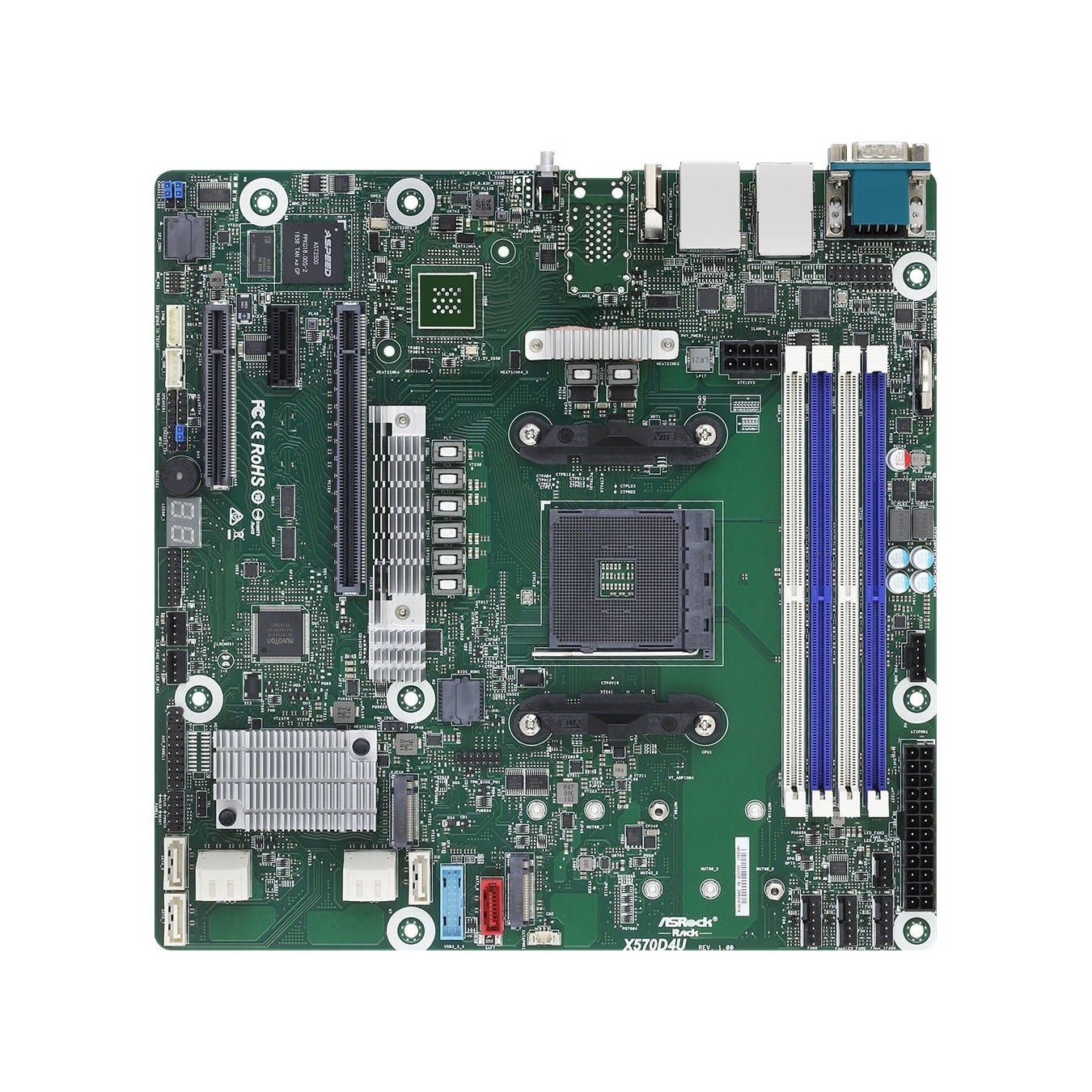 AM4 ASRock Rack X570D4U - X570D4U - Rack-mount AMD AM4 motherboard — Buy in Cyprus with Fast Delivery
