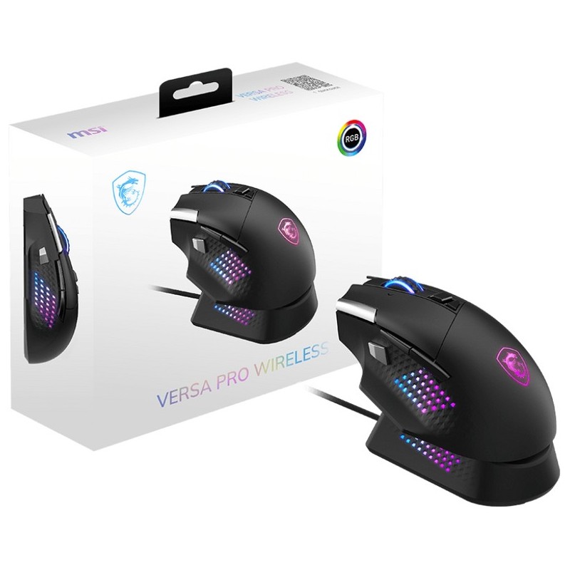 Buy MSI Versa Pro W + Mouse Dock Pro - Wireless gaming mouse with charging dock in Cyprus, Nicosia, Limassol, Larnaka, Pafos