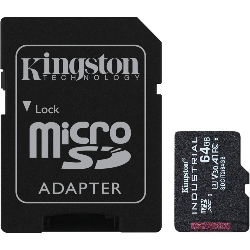 Buy CARD 64GB Kingston Industrial microSD - Industrial-grade microSD with adapter in Cyprus, Nicosia, Limassol, Larnaka, Pafos