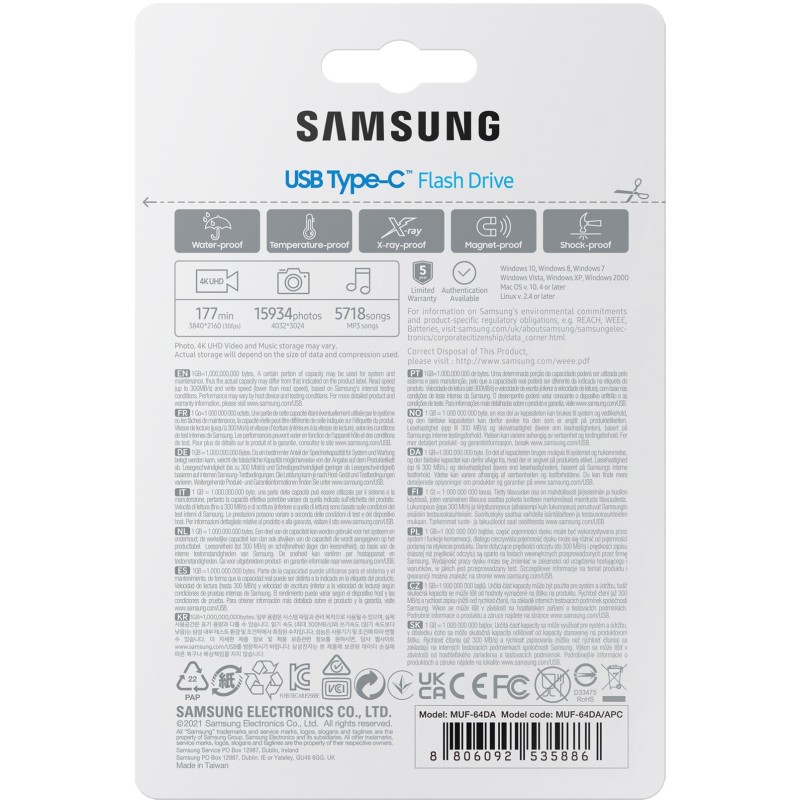 Buy Samsung Blue USB-C Stick 64GB - USB-C, USB 3.2 Gen1 in Cyprus, Nicosia, Limassol, Larnaka, Pafos