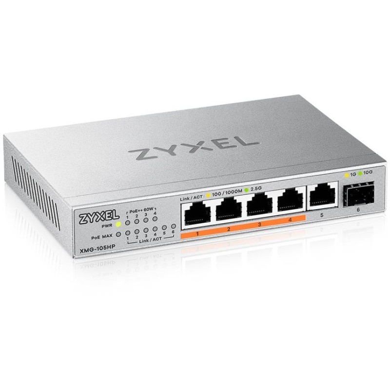 Buy 5P Zyxel MG-105HP POE - MG-105HP - 5-Port PoE Gigabit in Cyprus, Nicosia, Limassol, Larnaka, Pafos