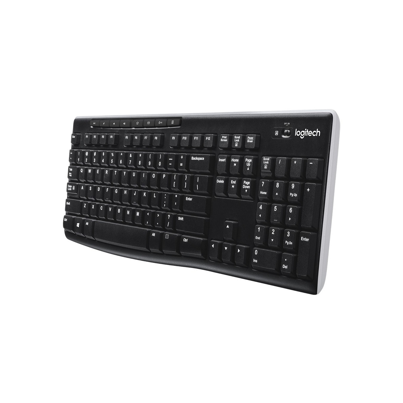 Logitech K270 Wireless Keyboard US Layout - K270 - 2.4 GHz dongle, Windows legends, 100% Full-size, Scissor switches