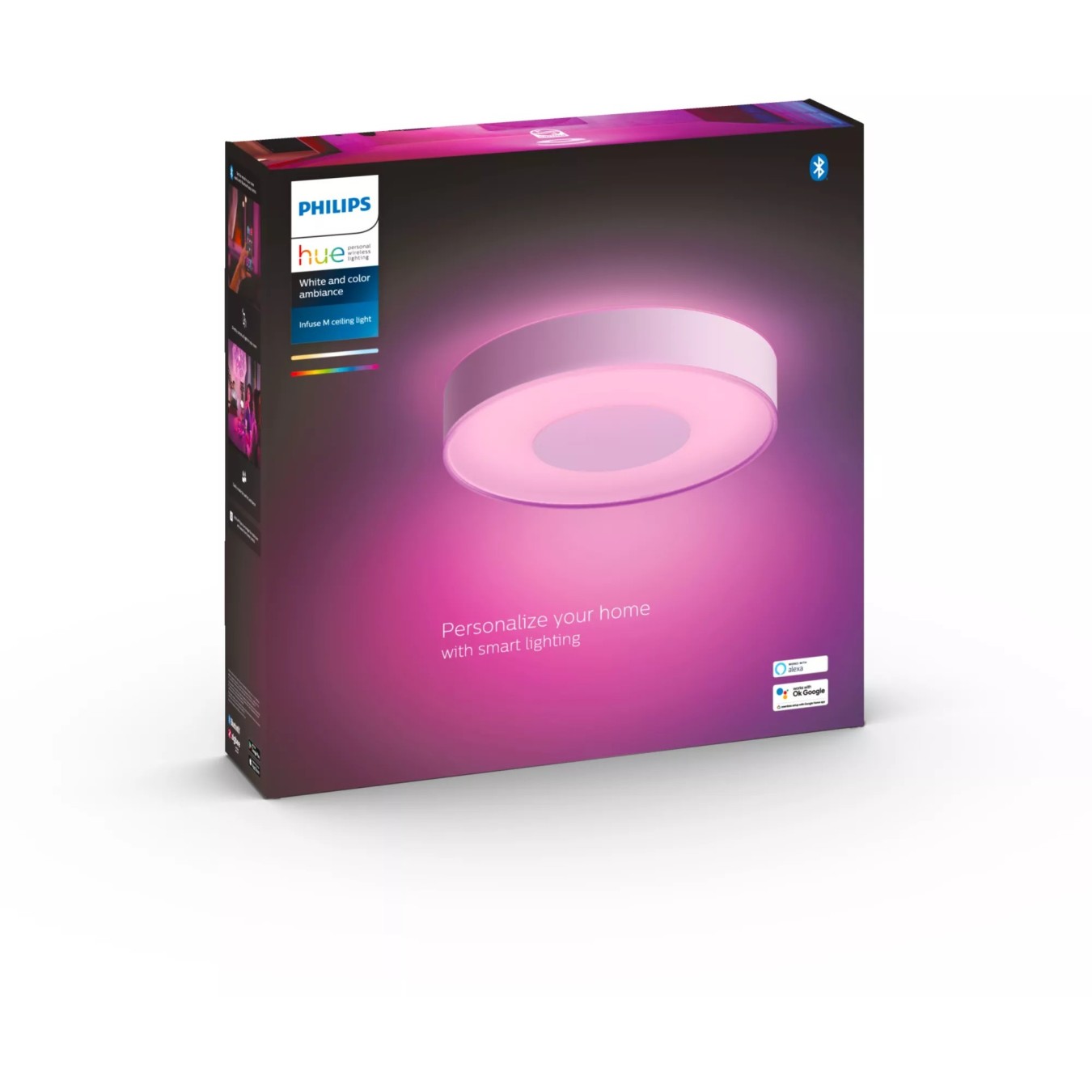 Philips Hue White & Color Ambiance Infuse Ceiling Light M White RGB, Dimmable, 2400 lm — Buy in Cyprus with Fast Delivery