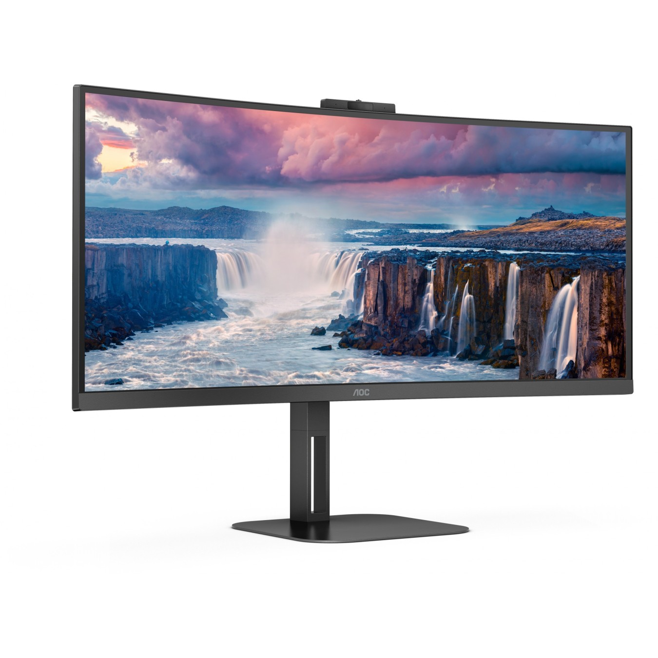 AOC 34'' Curved Monitor CU34V5CW BK - 1000R VA, UWQHD 3440x1440, USB-C/HDMI/DP — Buy in Cyprus with Fast Delivery