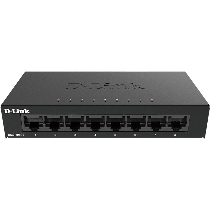 Buy 8P D-Link DGS-108GL - 8-Port Gigabit Unmanaged, Fanless Desktop Switch in Cyprus, Nicosia, Limassol, Larnaka, Pafos