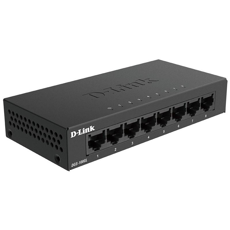 Buy 8P D-Link DGS-108GL - 8-Port Gigabit Unmanaged, Fanless Desktop Switch in Cyprus, Nicosia, Limassol, Larnaka, Pafos