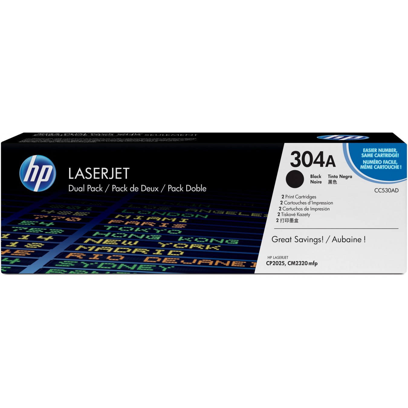 HP Toner 304A Dual Pack - CC530AD - Black — Buy in Cyprus with Fast Delivery