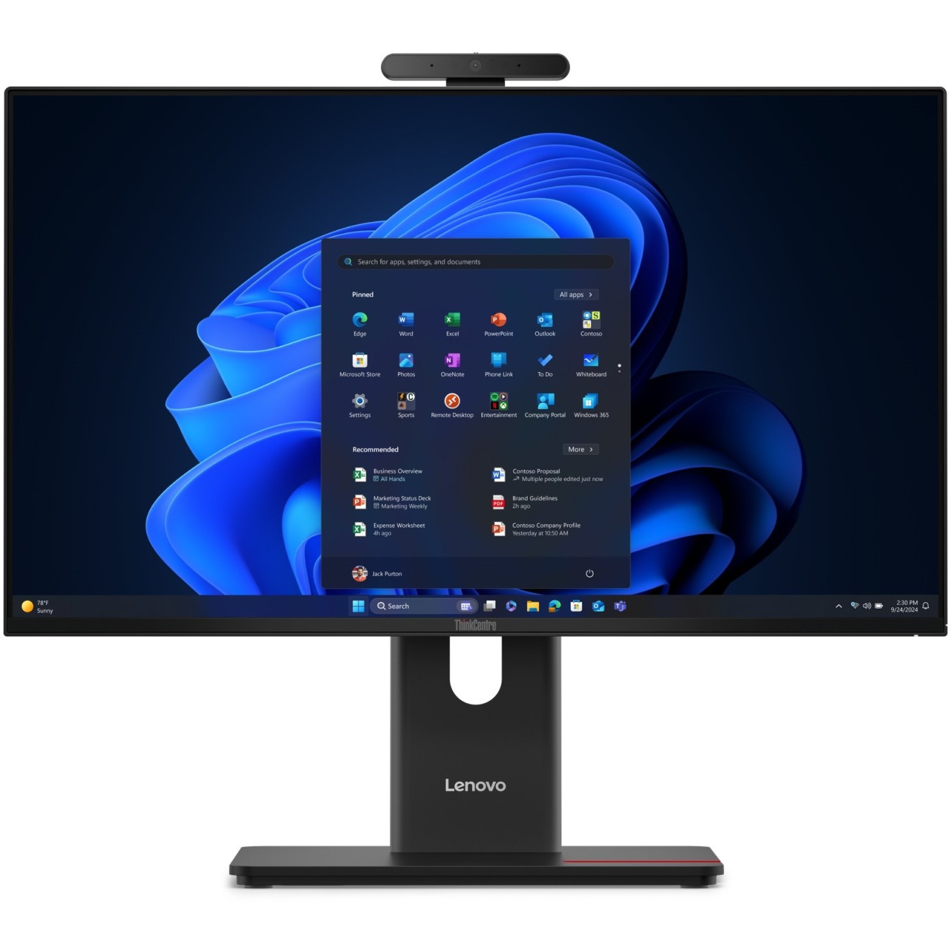 AIO Lenovo ThinkCentre M70a 24 G6 - M70a 24 G6 - 16GB RAM, 512GB SSD, Intel Core i5, 23.8in FHD, Win11 Pro