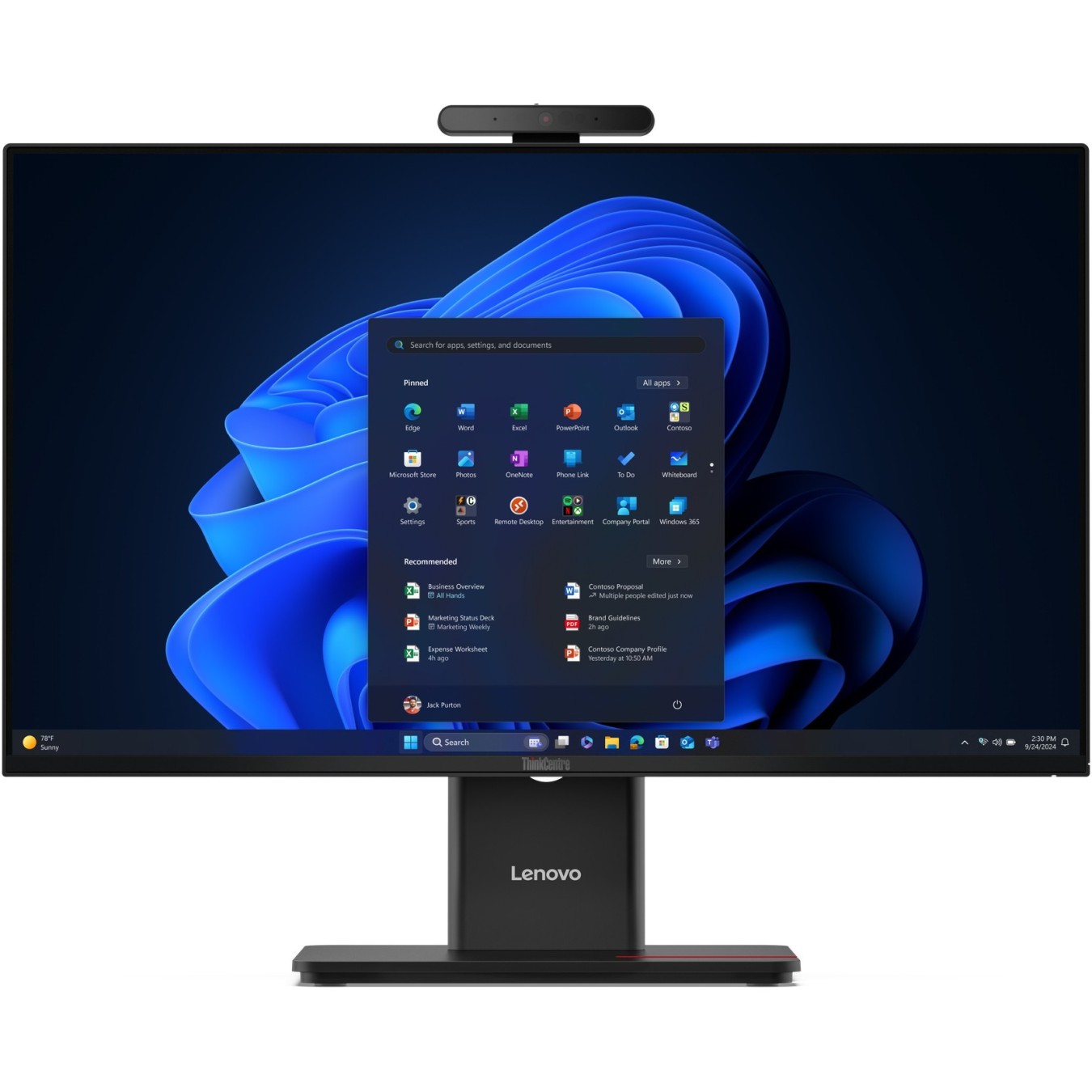 AIO Lenovo ThinkCentre M70a 24 G6 - M70a 24 G6 - 16GB RAM, 512GB SSD, Intel Core i5, 23.8in FHD, Win11 Pro