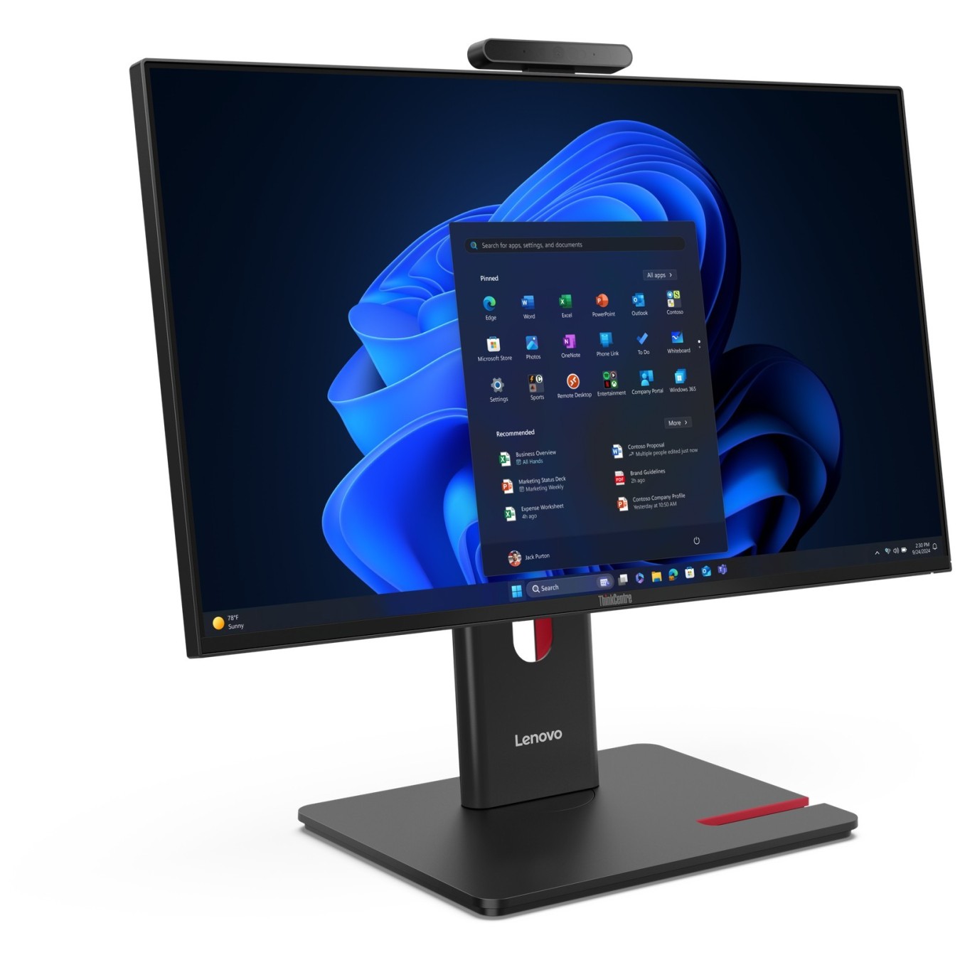 AIO Lenovo ThinkCentre M70a 24 G6 - M70a 24 G6 - 16GB RAM, 512GB SSD, Intel Core i5, 23.8in FHD, Win11 Pro