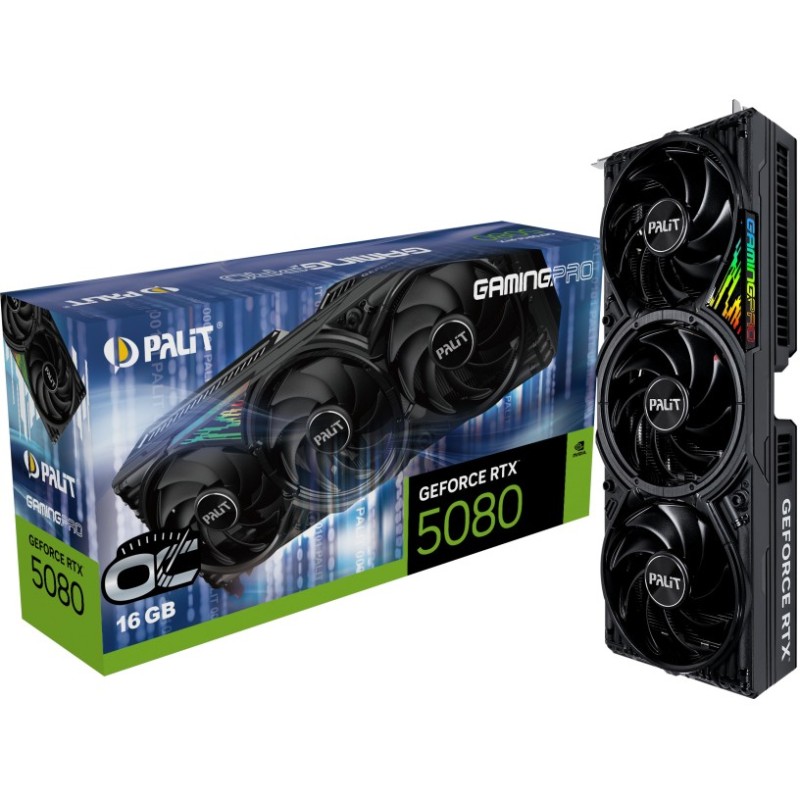 Buy Palit RTX5080 GamingPro OC 16GB GDDR7 HDMI 3xDP - RTX5080 - 16GB GDDR7, HDMI... in Cyprus, Nicosia, Limassol, Larnaka, Pafos