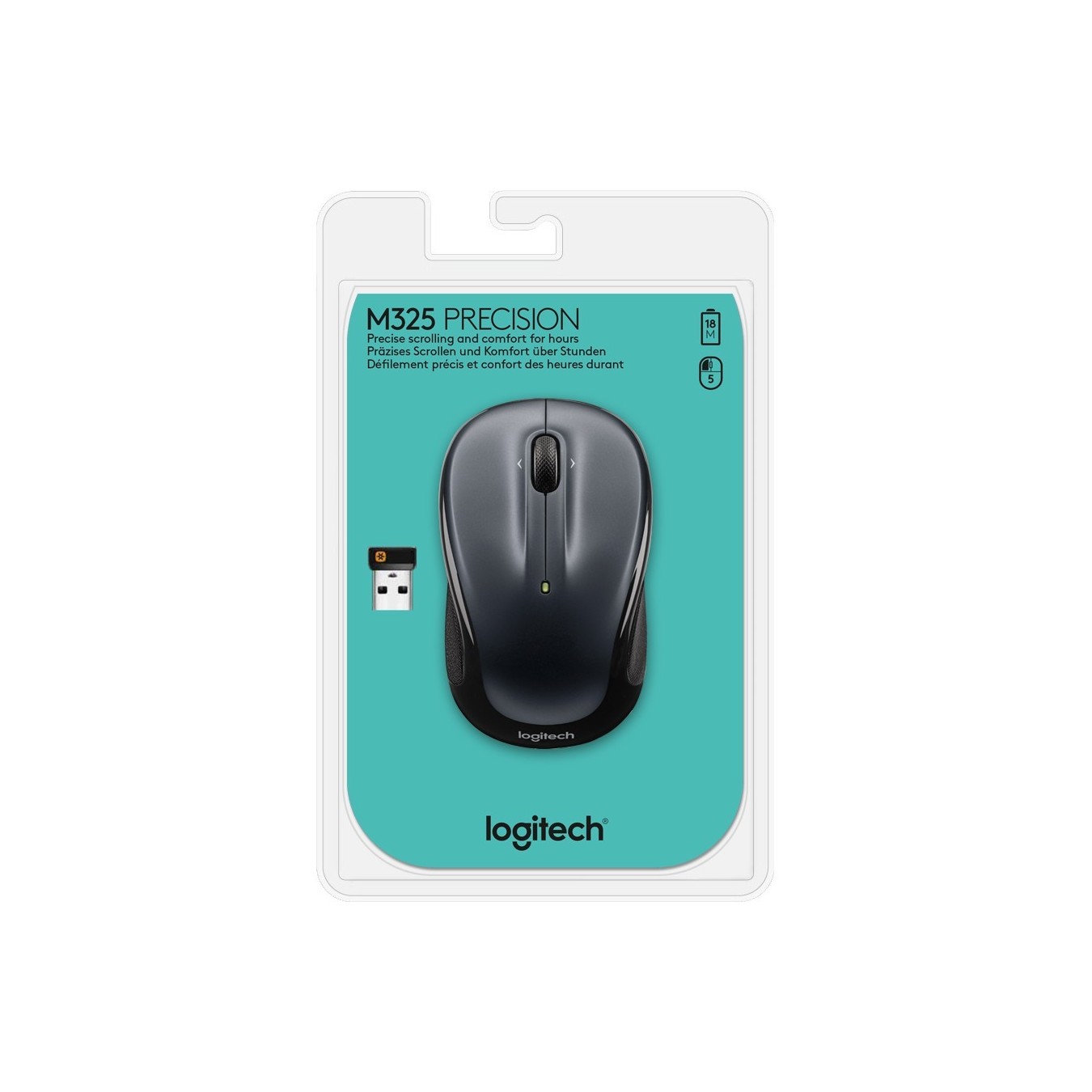 Logitech M325 Wireless Colour Collection - Ambidextrous Office Mouse (2.4 GHz) — Buy in Cyprus with Fast Delivery