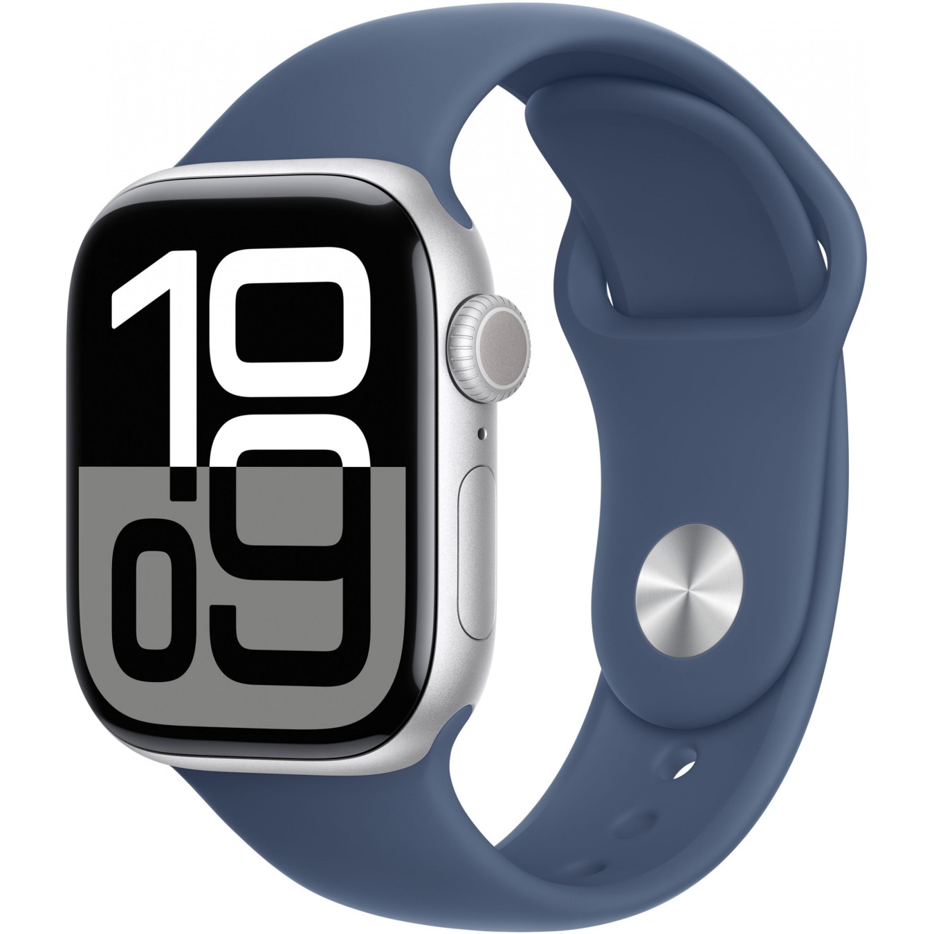APPLE Watch Series 10 GPS + Cellular 42mm Silver Aluminium Case with Denim Sport Band - M/L - Silver, 42mm, Denim Sport Band