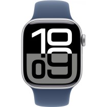 APPLE Watch Series 10 GPS + Cellular 42mm Silver Aluminium Case with Denim Sport Band - M/L - Silver, 42mm, Denim Sport Band