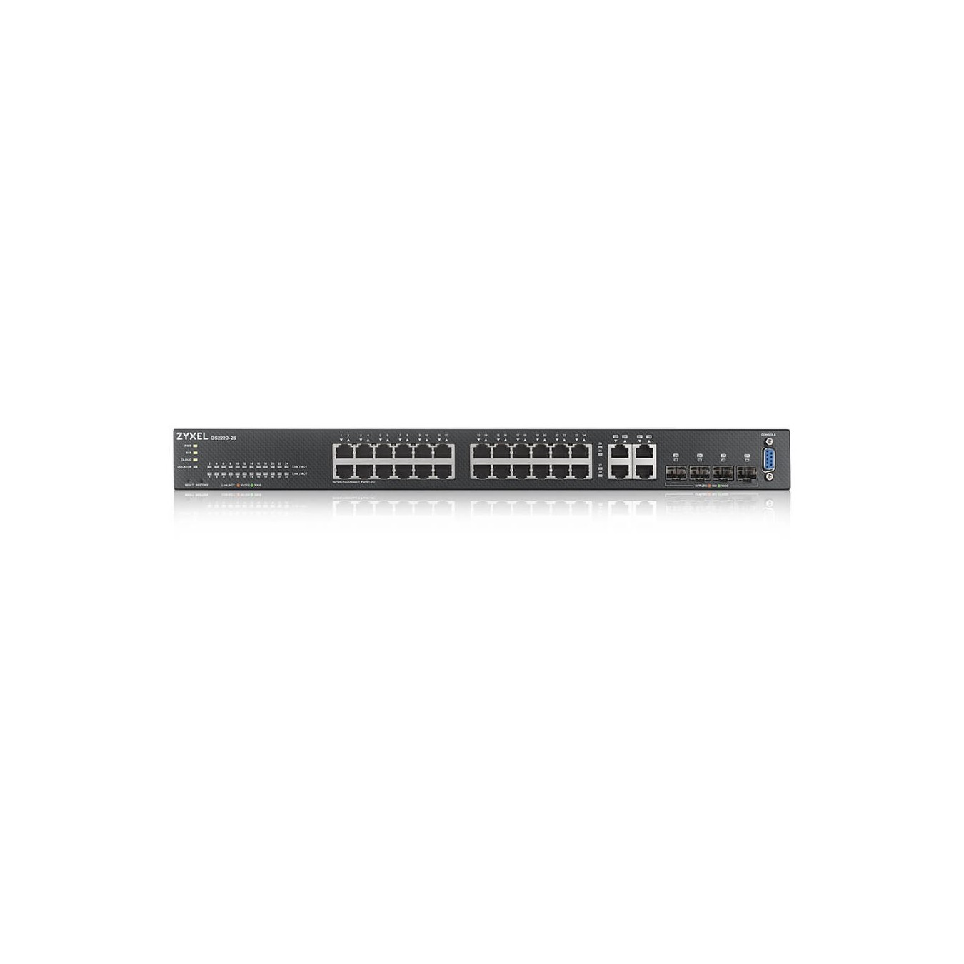 Zyxel 24-Port Gigabit Rack Switch - GS2220-28 M RM - (Rackmount, L2 Managed, 24x Gigabit Ports)