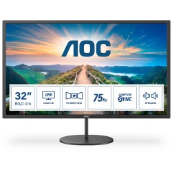 AOC 32" QHD IPS Monitor - Q32V4 - 2560x1440 75Hz 4ms HDMI DP Speakers (Boxed) — Buy in Cyprus with Fast Delivery