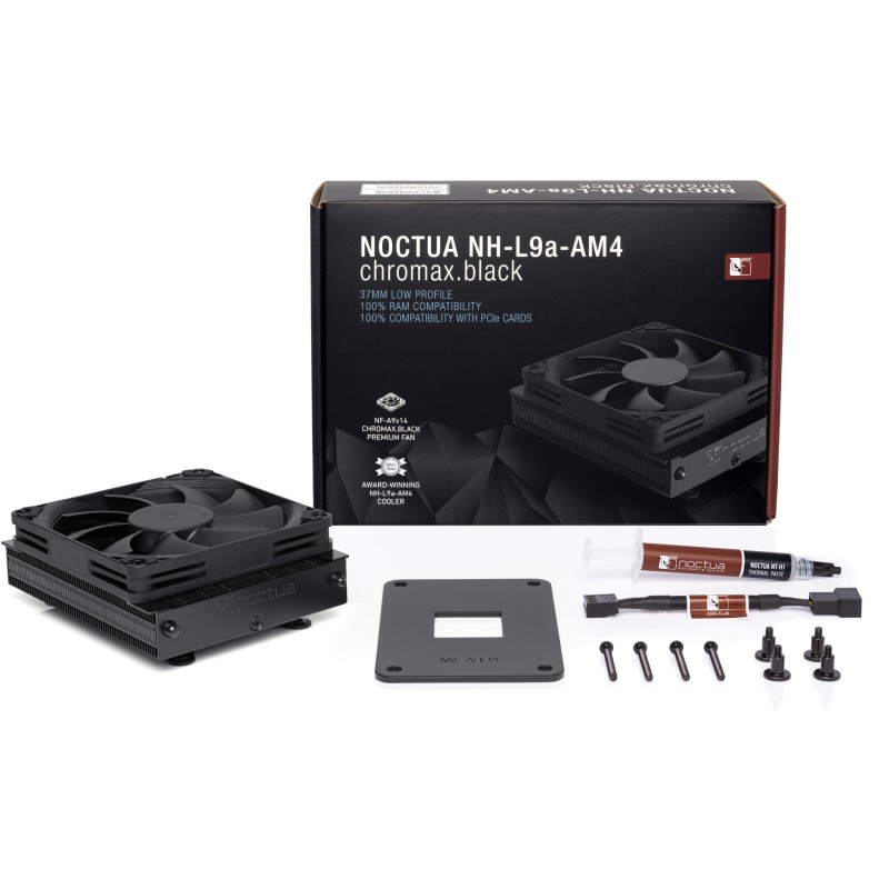 Buy Noctua NH-L9a-AM4 Chromax.black - NH-L9a-AM4 - Low-profile CPU cooler in Cyprus, Nicosia, Limassol, Larnaka, Pafos