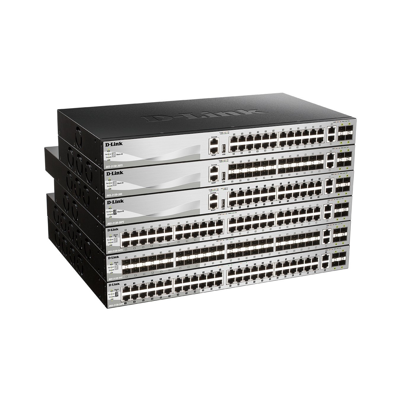 D-Link DGS-3130-30PS E 30-Port L2+ PoE Gigabit Stack Switch - DGS-3130-30PS - (Gigabit, PoE, L2+)