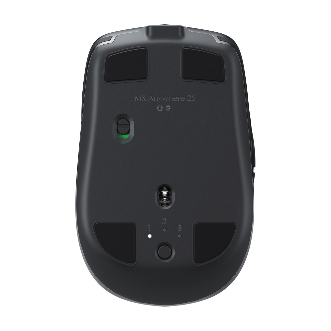 Logitech MX Anywhere 2S Mouse - MX Anywhere 2S - Graphite, 7-button wireless (2.4G/BT) with Unifying receiver