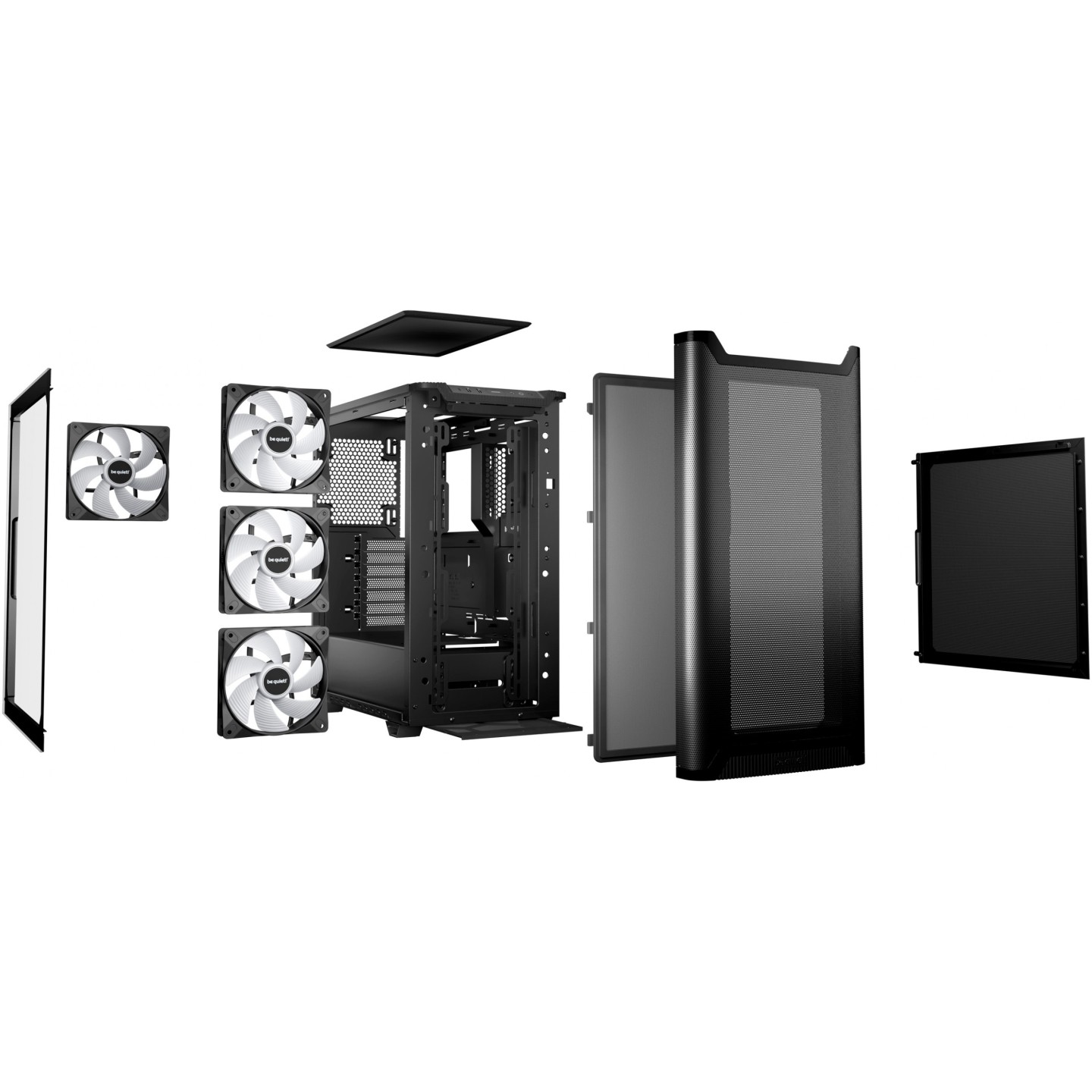 Be quiet! Pure Base 501 LX Black Mid-Tower ATX Case w/ 4 ARGB Fans (Boxed) — Buy in Cyprus with Fast Delivery