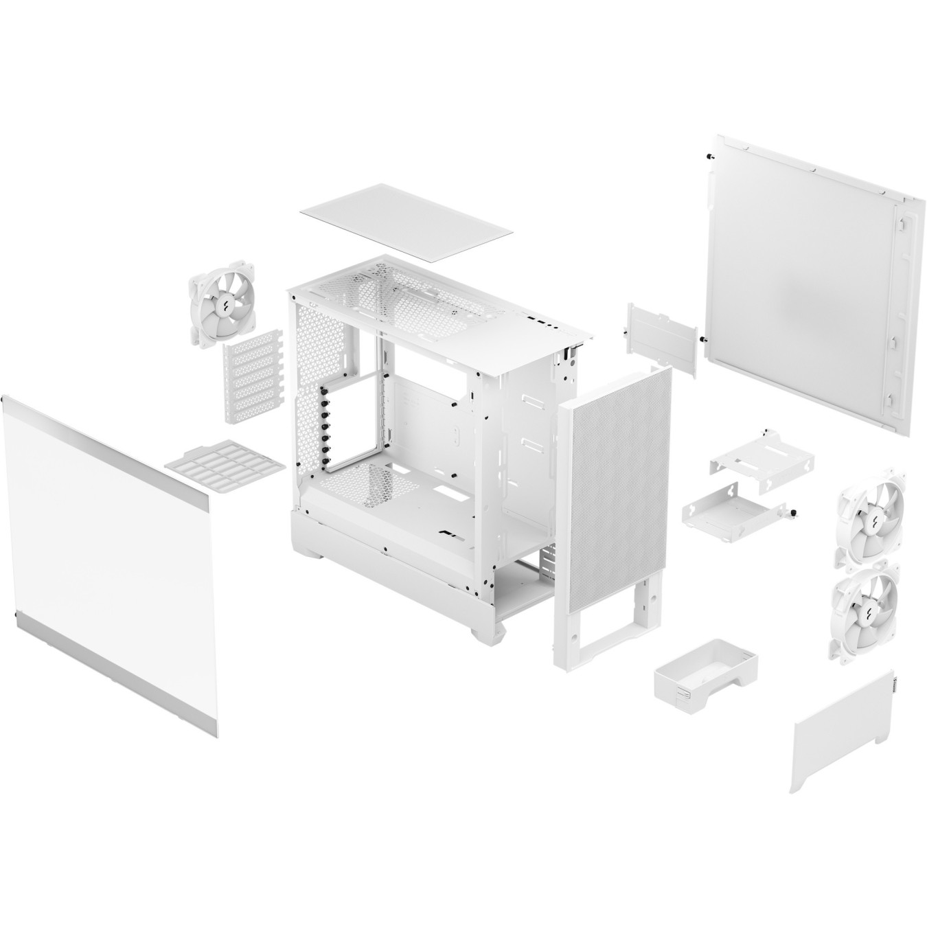 Fractal Design Pop Air RGB White Window - Midi Tower PC Case, ARGB Front Fans — Buy in Cyprus with Fast Delivery