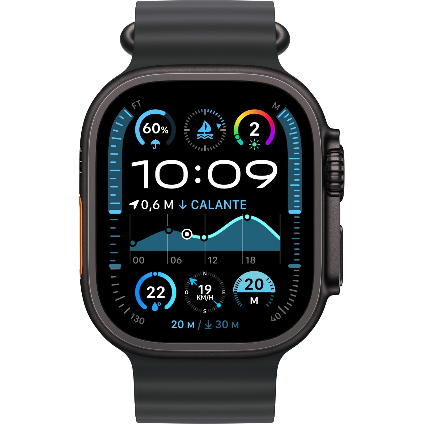 Apple Watch Ultra 2 - 49mm GPS + Cellular - Black Titanium Case with Black Ocean Band — Buy in Cyprus with Fast Delivery