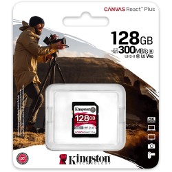 Buy Kingston Canvas React Plus SDXC 128GB - V90 (300MB/s) in Cyprus, Nicosia, Limassol, Larnaka, Pafos