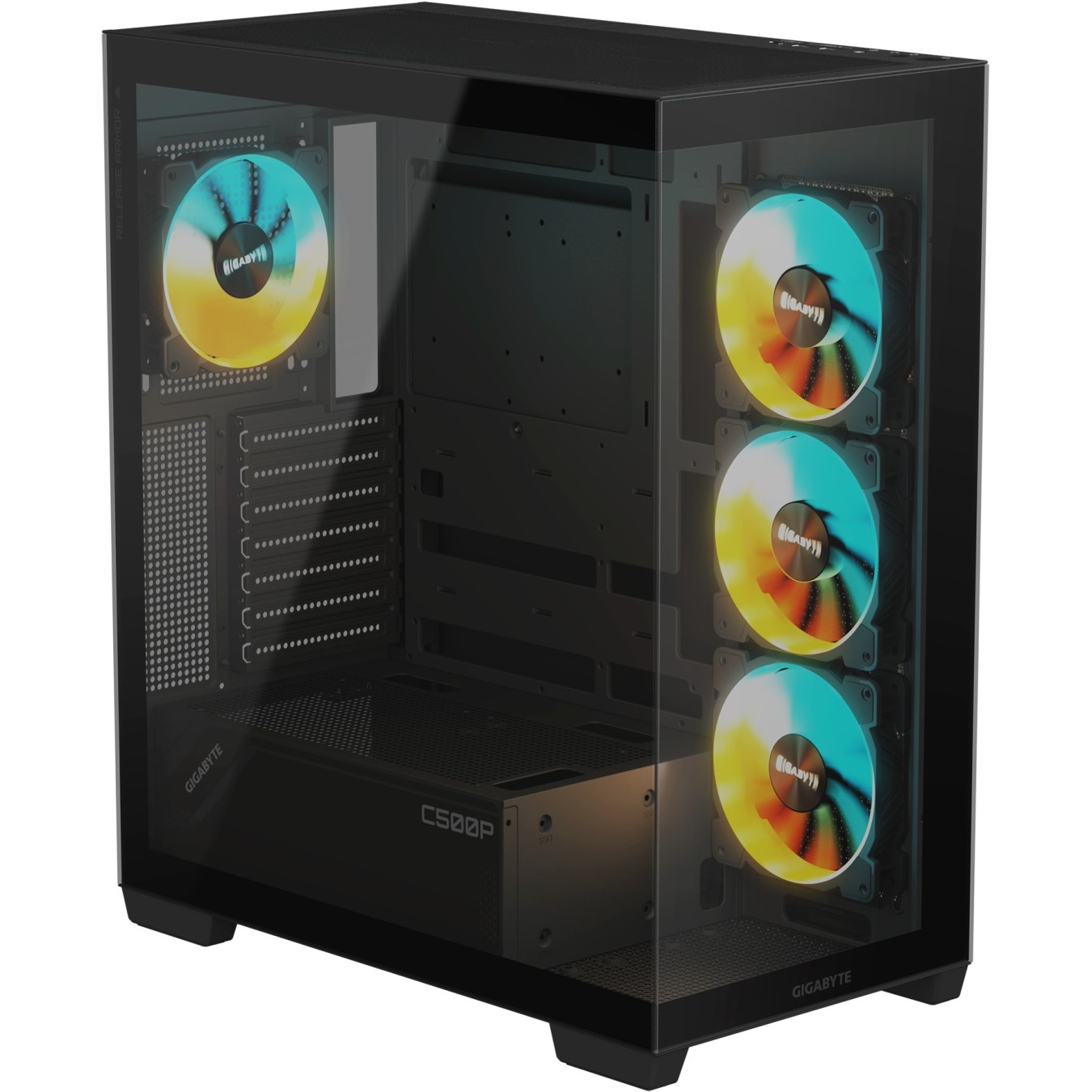 Midi GIGABYTE GB-C500P ST RGB Black - GB-C500P - Black RGB — Buy in Cyprus with Fast Delivery