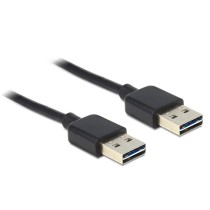 DELOCK Cable EASY-USB 2.0 Type-A to Type-A Cable, 2m, Black — Buy in Cyprus with Fast Delivery