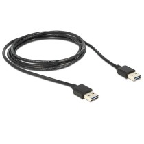 DELOCK Cable EASY-USB 2.0 Type-A to Type-A Cable, 2m, Black — Buy in Cyprus with Fast Delivery