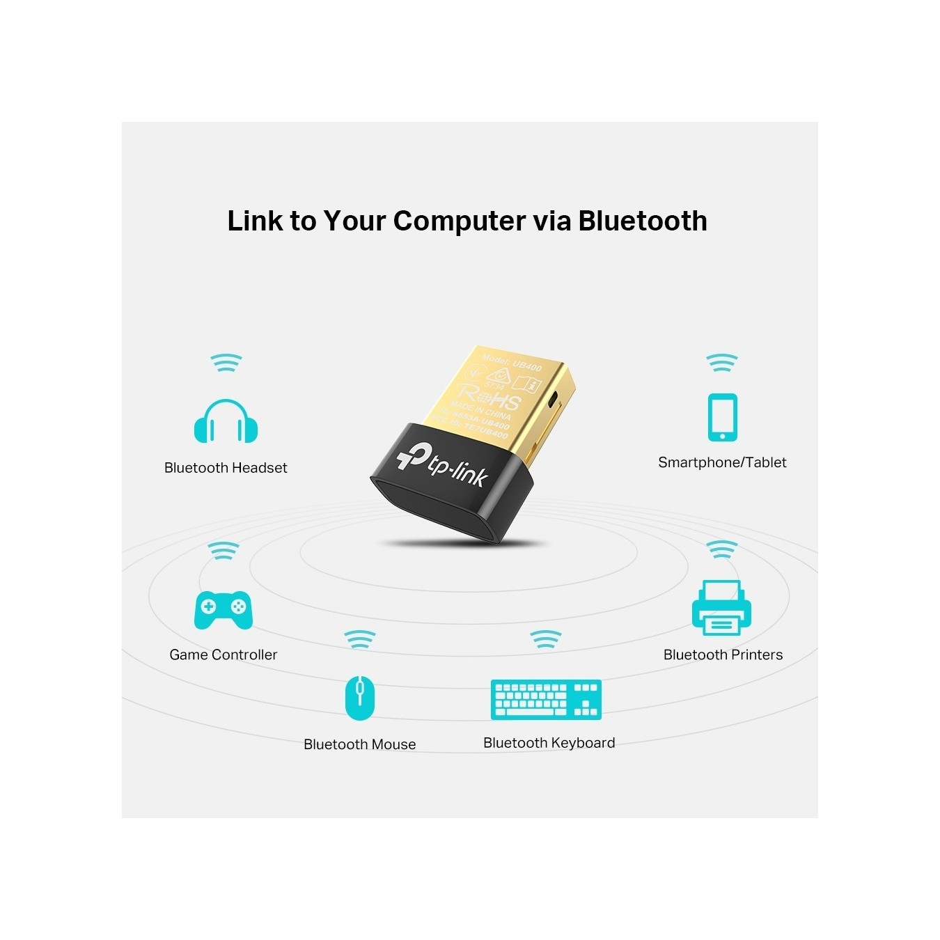 TP-LINK UB400 - UB400 - USB Type-A Bluetooth Dongle - Black — Buy in Cyprus with Fast Delivery