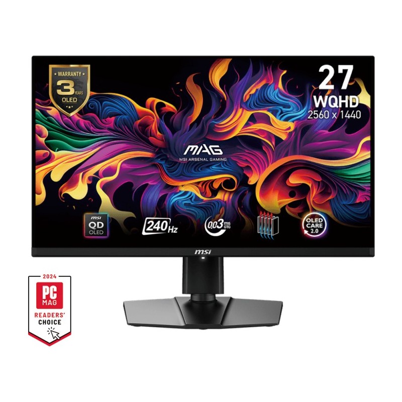 Buy MSI MAG Monitor - 271QPXDE - 27in QD-OLED Flat TFT, E2 in Cyprus, Nicosia, Limassol, Larnaka, Pafos